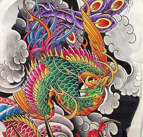 Japanese Phoenix Drawing at PaintingValley.com | Explore collection of ...