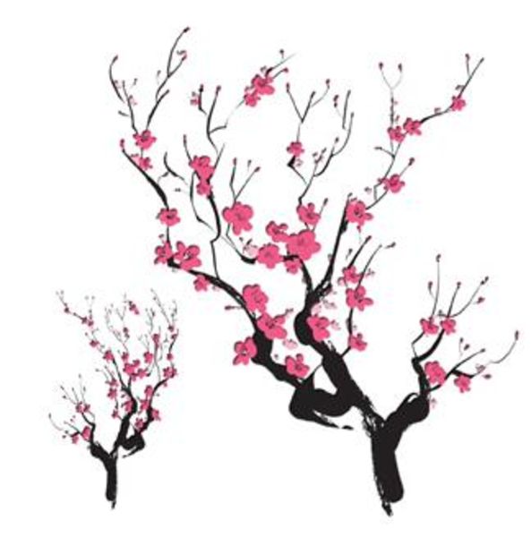 593x600 Views Tattoos Blossom Tree Tattoo, Tree Silhouette Tattoo - Japanese Sakura Drawing