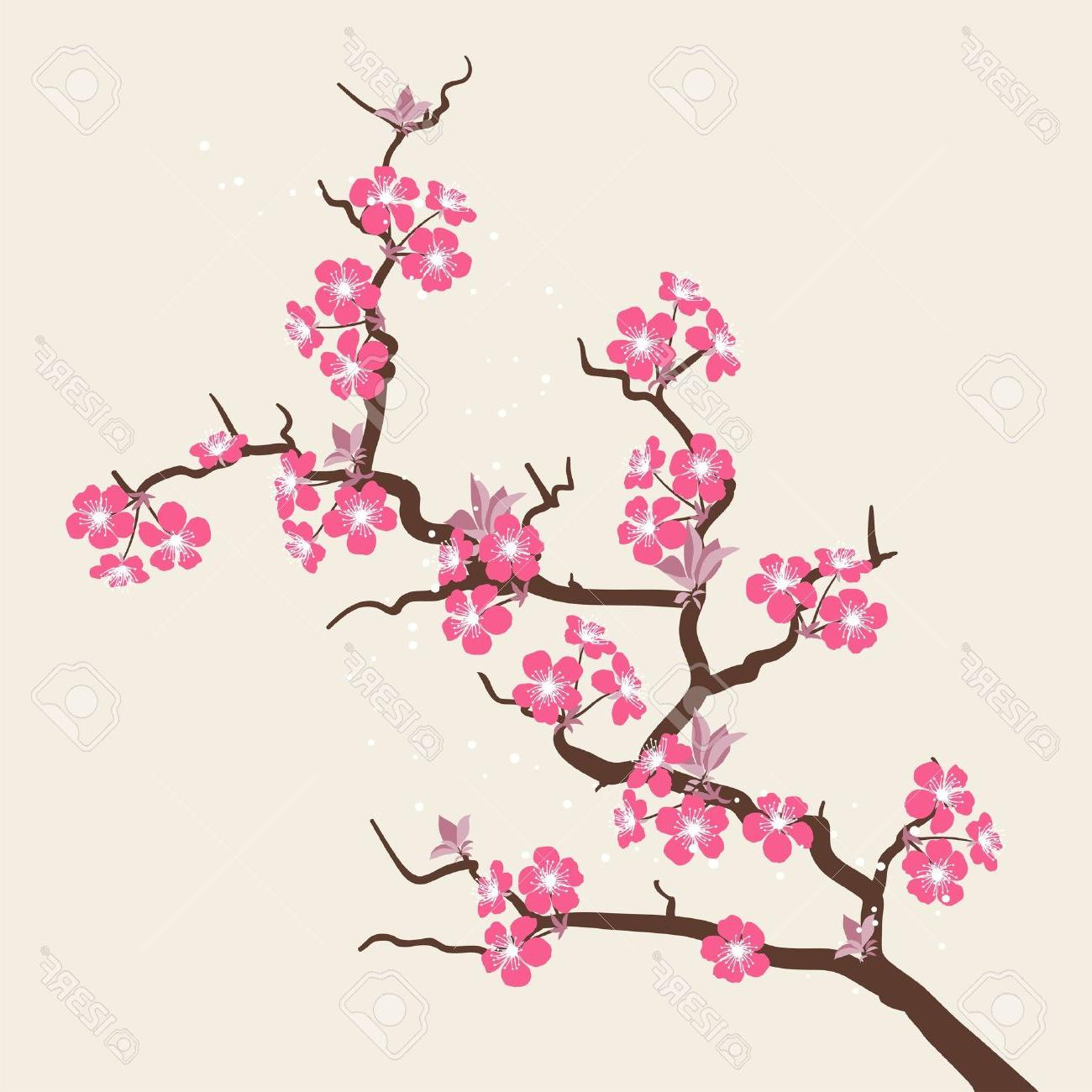 1300x1300 Japanese Blossom Flower Drawing - Japanese Sakura Drawing