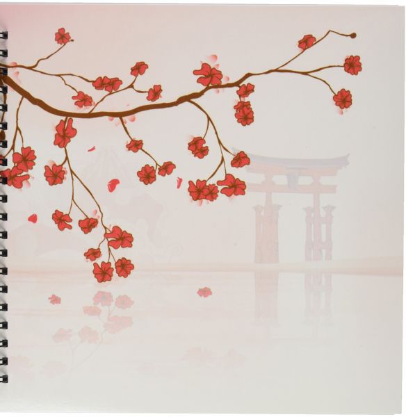 584x600 Dooni Designs Oriental Inspired Designs - Japanese Sakura Drawing