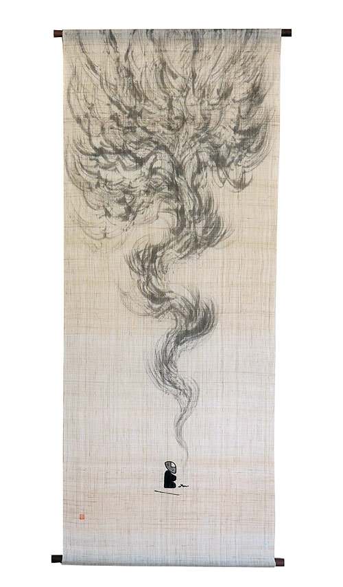 500x854 Yusai Luo Studio Tapestry - Japanese Smoke Drawing