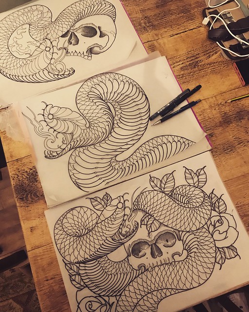 512x640 far beyond tattoo - Japanese Snake Drawing