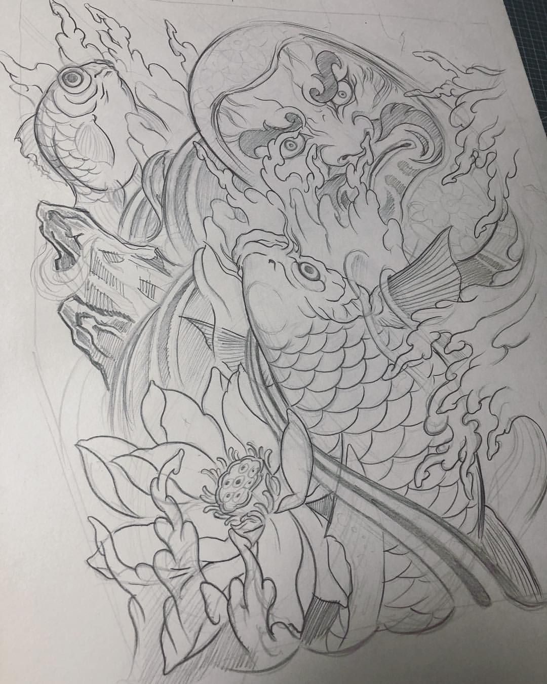 1080x1350 Draw - Japanese Tattoo Drawing