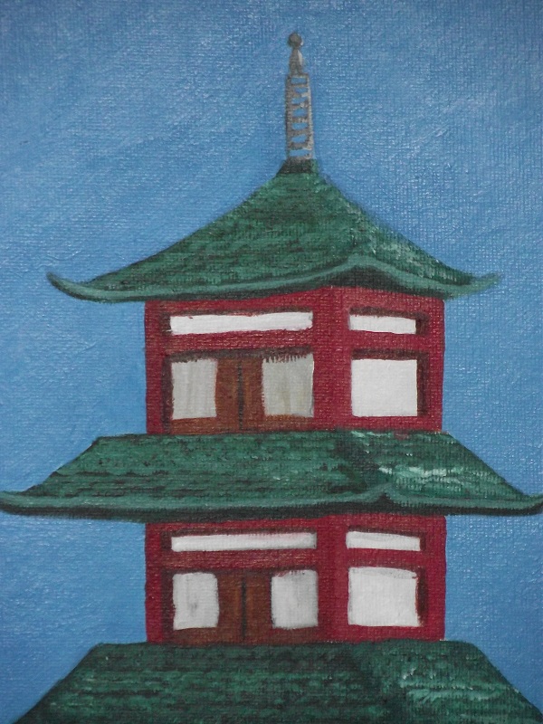 600x800 Japanese Temple Wip - Japanese Temple Drawing
