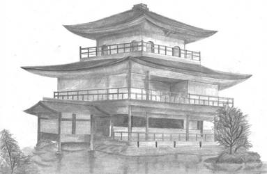 383x250 Japanese Temple - Japanese Temple Drawing