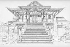 236x160 best japanese temples images japanese temple, buddhist temple - Japanese Temple Drawing
