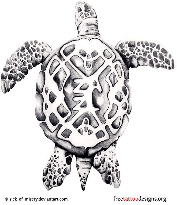 569x657 Turtle Tattoos Polynesian And Hawaiian Tribal Turtle Designs - Japanese Turtle Drawing