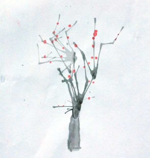 587x620 How To Draw Japanese Esque Trees Steps - Japanese Water Drawing