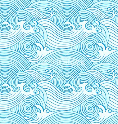 380x400 Water Pattern Drawing - Japanese Water Drawing