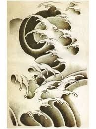 194x260 Japanese Wave Drawing Traditional Japanese Tattoo - Japanese Wave Drawing