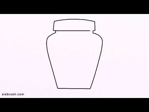 480x360 E How To Draw Jar Easy For Beginners Step - Jar Drawing