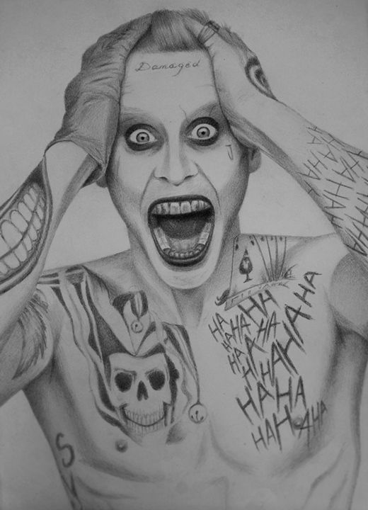 520x720 jared leto as joker pencil art joker drawings, joker art - Jared Leto Joker Drawing