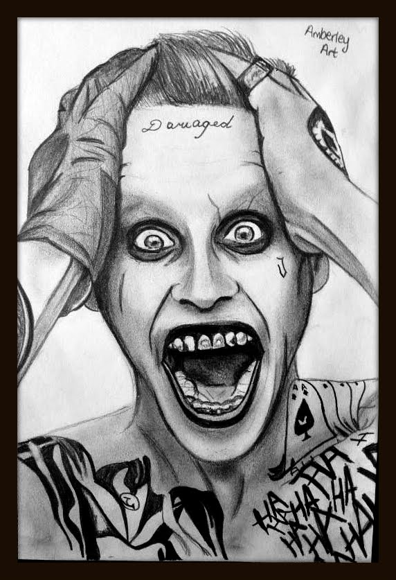 572x837 Joker Drawing, Pencil, Sketch, Colorful, Realistic Art Images - Jared Leto Joker Drawing
