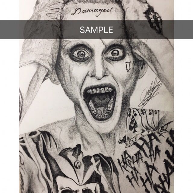 640x640 portrait of jared leto's joker in suicide squad, design craft - Jared Leto Joker Drawing