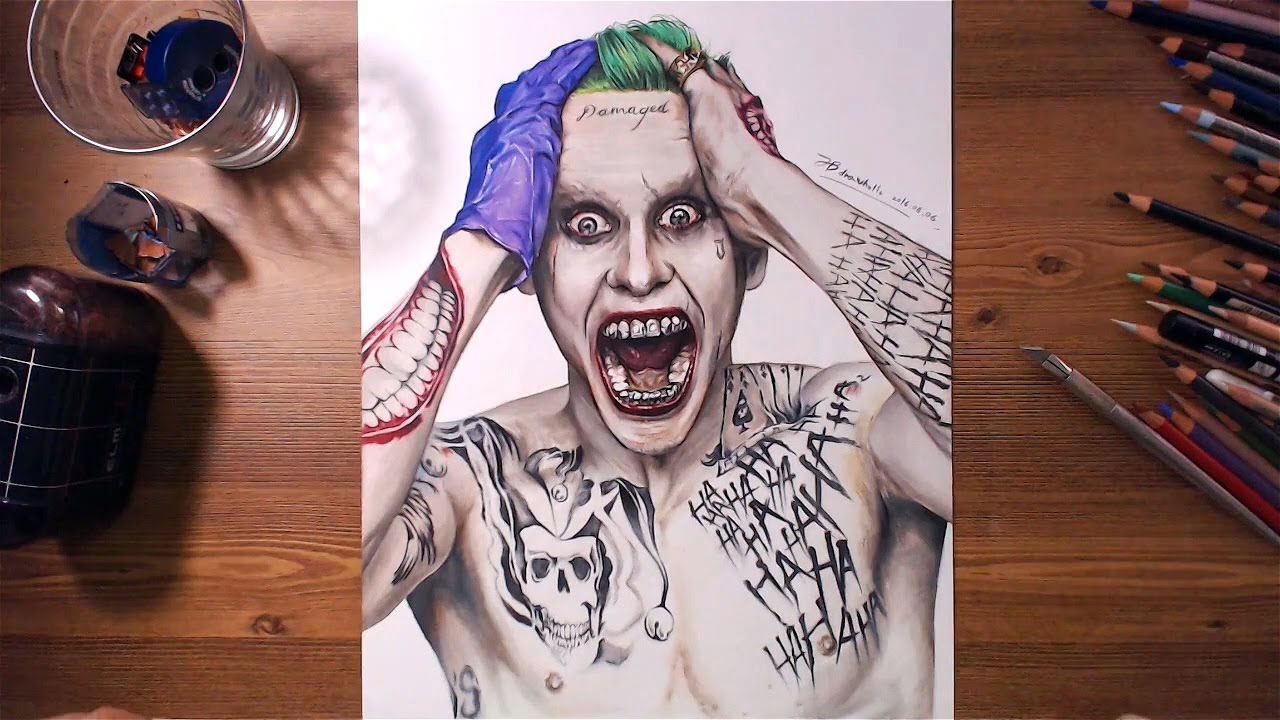 1280x720 suicide squad joker - Jared Leto Joker Drawing