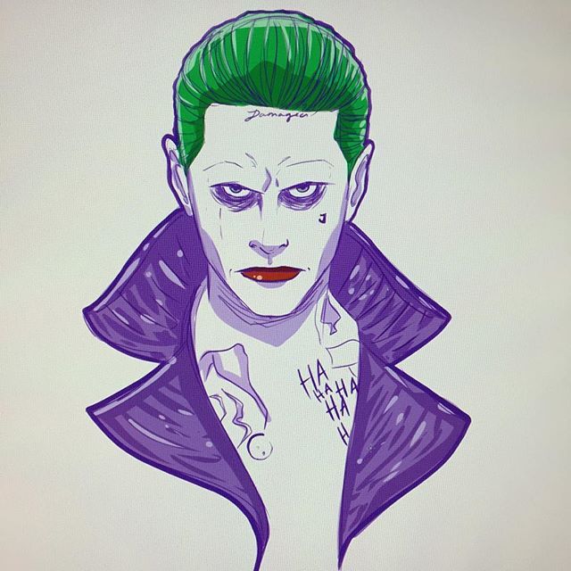640x640 suicide squad jared leto joker drawing drawing skill - Jared Leto Joker Drawing