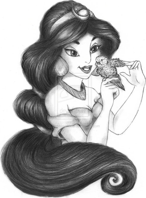 500x680 Drawing Jasmine Tumblr - Jasmine Drawing