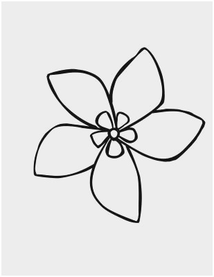 309x400 Easy Flower Coloring Pages Beautiful Jasmine Flower Simple Drawing - Jasmine Flower Drawing