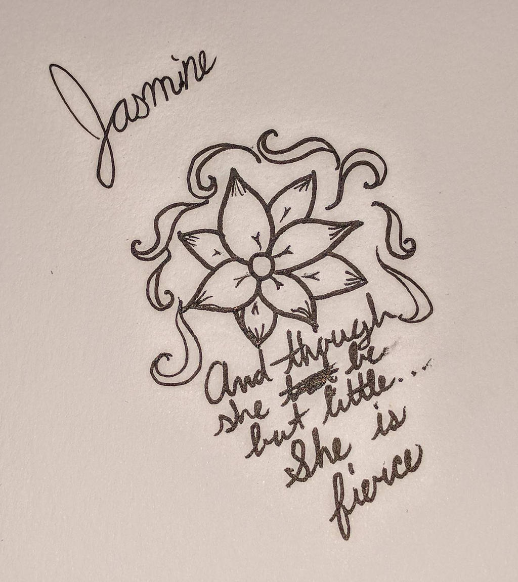 1024x1151 Jasmine Flowershakespeare Quote Tattoo Design - Jasmine Flower Drawing Tattoo