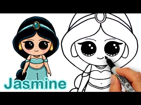 480x360 How To Draw Disney Princess Jasmine From Aladdin Cute - Jasmine Princess Drawing