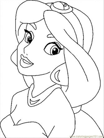 333x442 Jasmine The Princess Coloring Pages Pin Olcay On Coloring Pages - Jasmine Princess Drawing