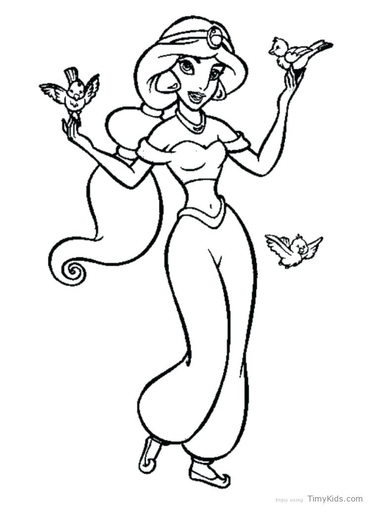 744x1024 Jasmine The Princess Coloring Pages Princess Coloring Pages - Jasmine Princess Drawing