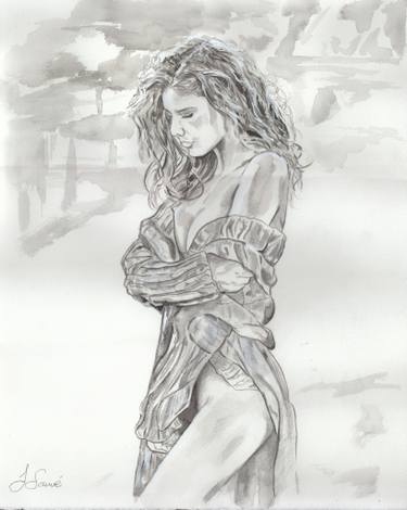 375x470 In Your Sweater Drawing - Jason Drawing