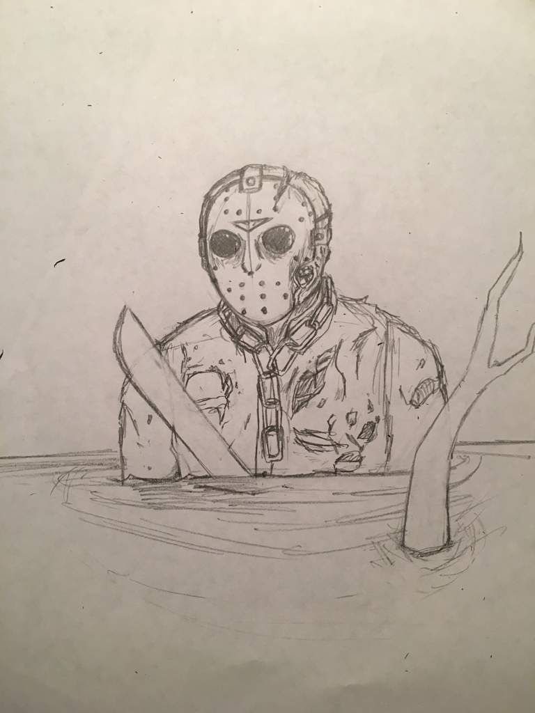 768x1024 Quick Draw Jason Voorhees - Jason Drawing
