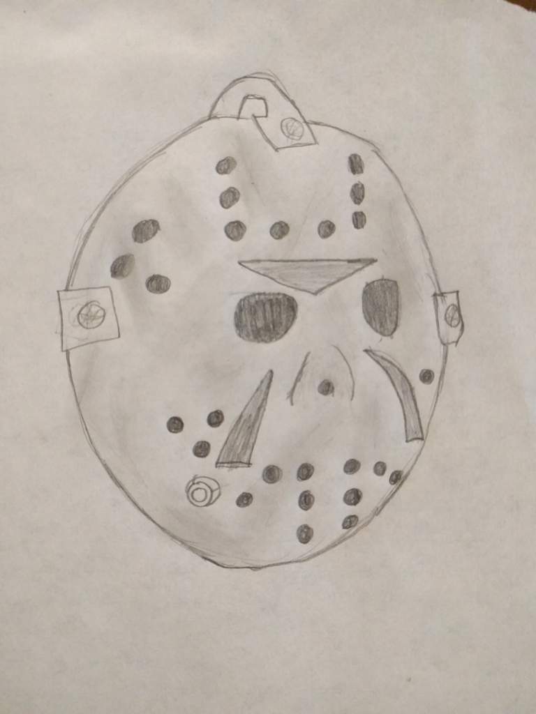 768x1024 Jason Mask Drawing Friday The Franchise Amino - Jason Mask Drawing
