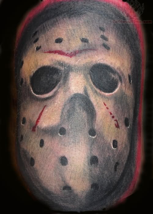500x700 Jason Mask Sketch Tattoo - Jason Mask Drawing