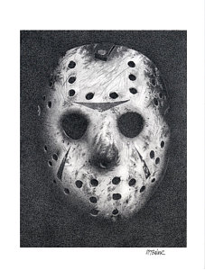 227x300 Hockey Mask Drawings Fine Art America - Jason Mask Drawing
