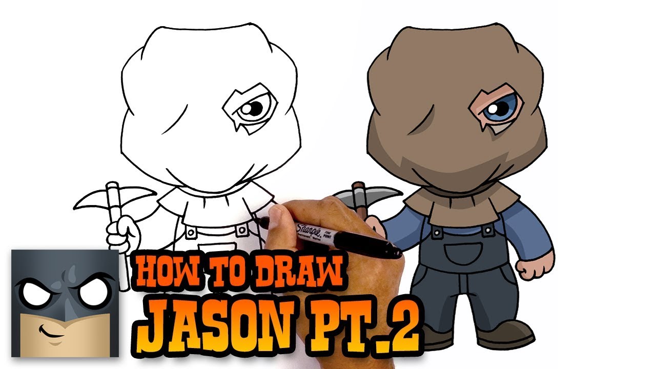 1280x720 how to draw jason friday the part awesome step - Jason Voorhees Cartoon Drawing