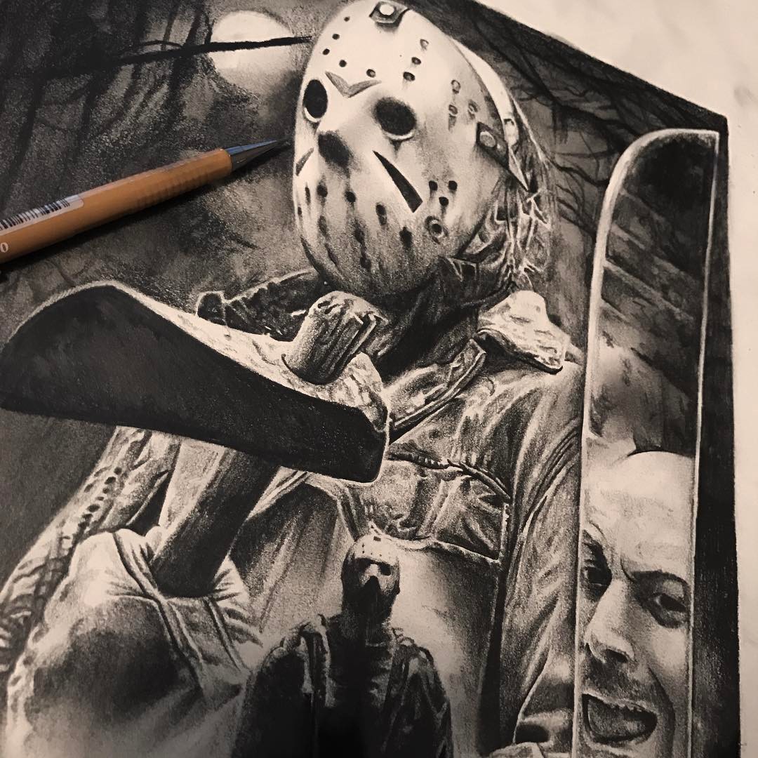 Jason Voorhees Drawing at PaintingValley.com | Explore collection of