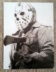 236x300 original drawing print of friday the jason voorhees horror - Jason Voorhees Drawing