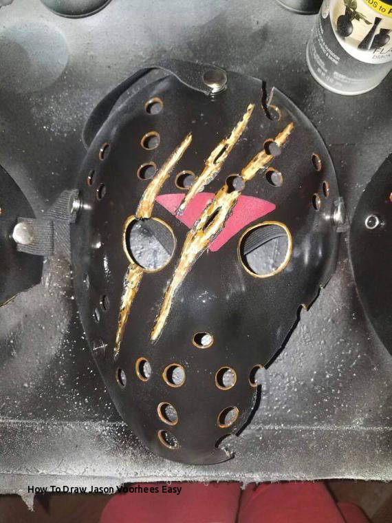 570x760 how to draw jason voorhees easy the best halloween cosplay - Jason Voorhees Mask Drawing