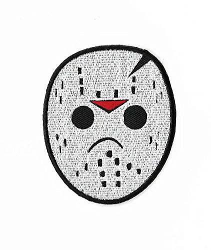 422x500 jason voorhees hockey mask embroidered iron sew on patch horror - Jason Voorhees Mask Drawing