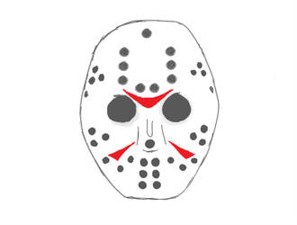 330x250 jason voorhees mask rough drawing - Jason Voorhees Mask Drawing
