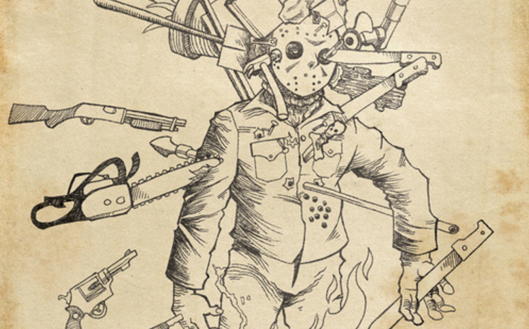 746x464 the many wounds of mister voorhees! - Jason Voorhees Mask Drawing