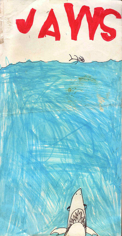 464x900 jaws poster drawing - Jaws Drawing