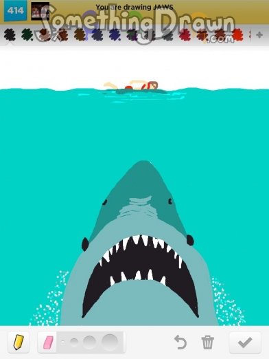 392x522  - Jaws Drawing