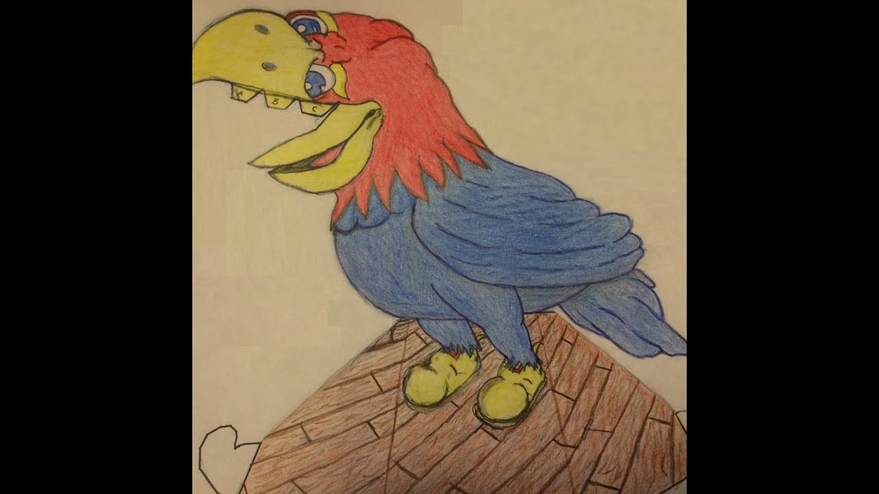 1280x720 Jayhawk Illusion Try - Jayhawk Drawing