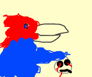 300x250 Crazy Jayhawk Bird Drawing - Jayhawk Drawing