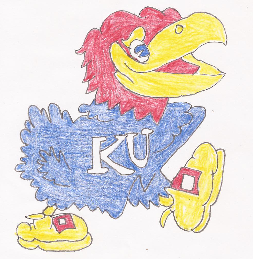 989x1012 Kansas Jayhawk Drawing - Jayhawk Drawing