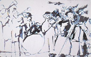 300x189 jazz band drawings - Jazz Band Drawing