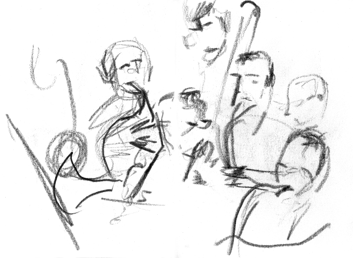 1189x869 Londonjazz Review Hans Koller Nonet - Jazz Band Drawing