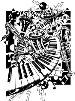250x338 a touch of new orleans jazz night - Jazz Band Drawing