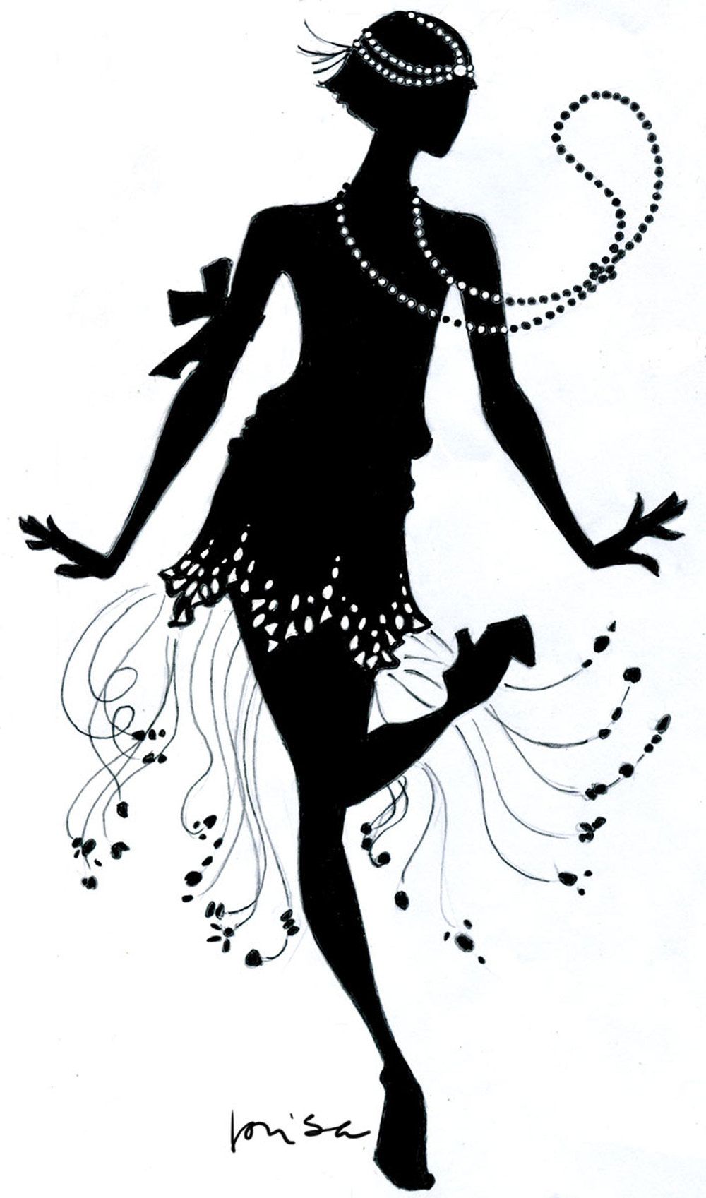 1000x1697 Gallery For Gt Flappers Dancing Drawing Vintage Dancing Clipart - Jazz Dance Drawing