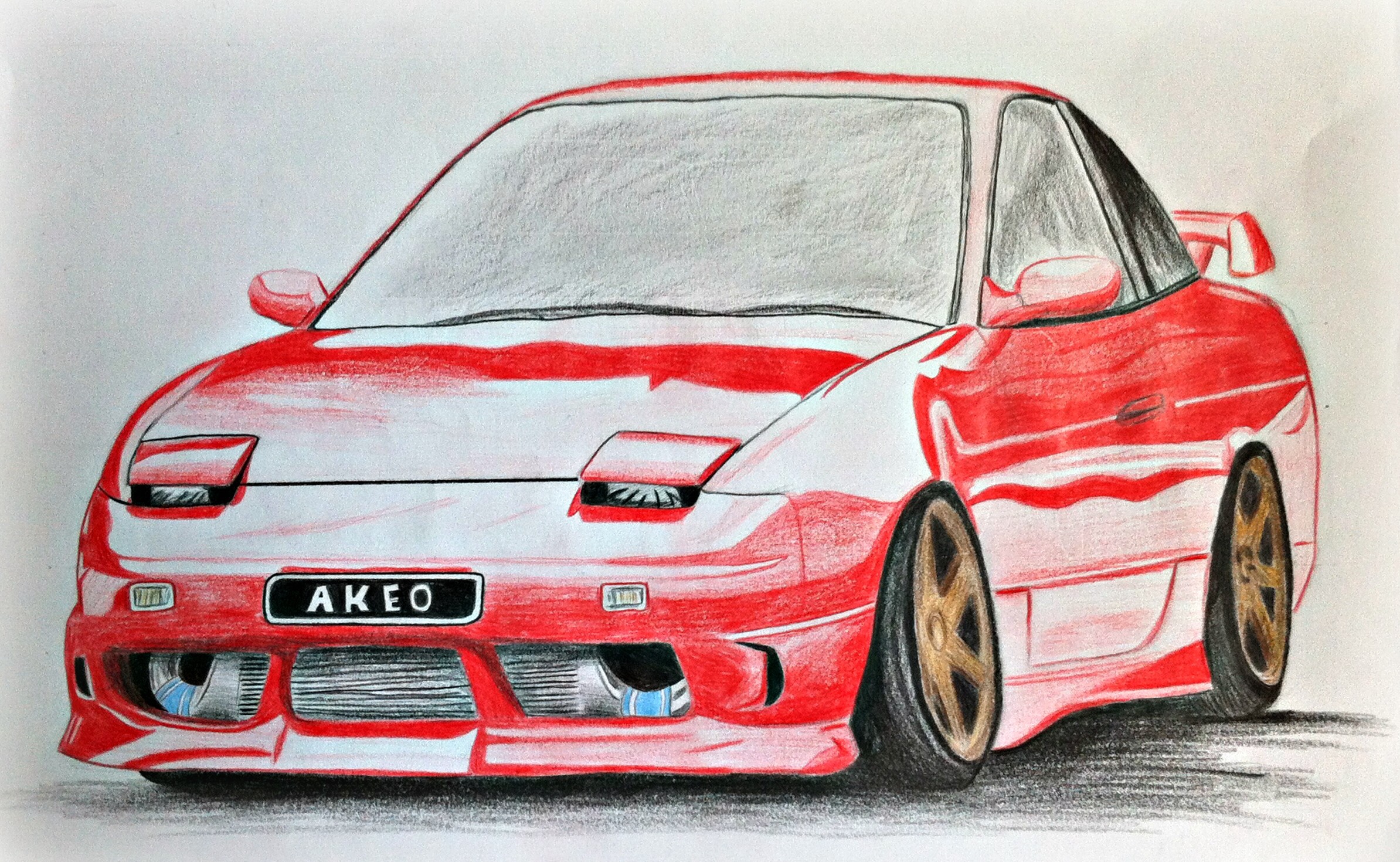 Рисунок jdm карандашом