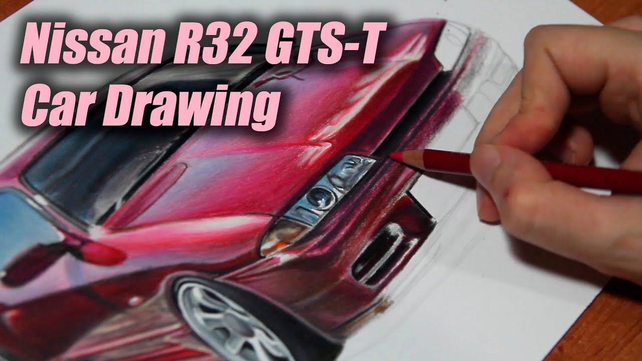 1280x720 nissan skyline gts t jdm car drawing orhan ozvatan - Jdm Drawing