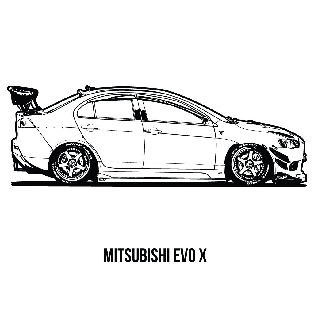 1024x1024 subaru drawing jdm car for free download - Jdm Drawing